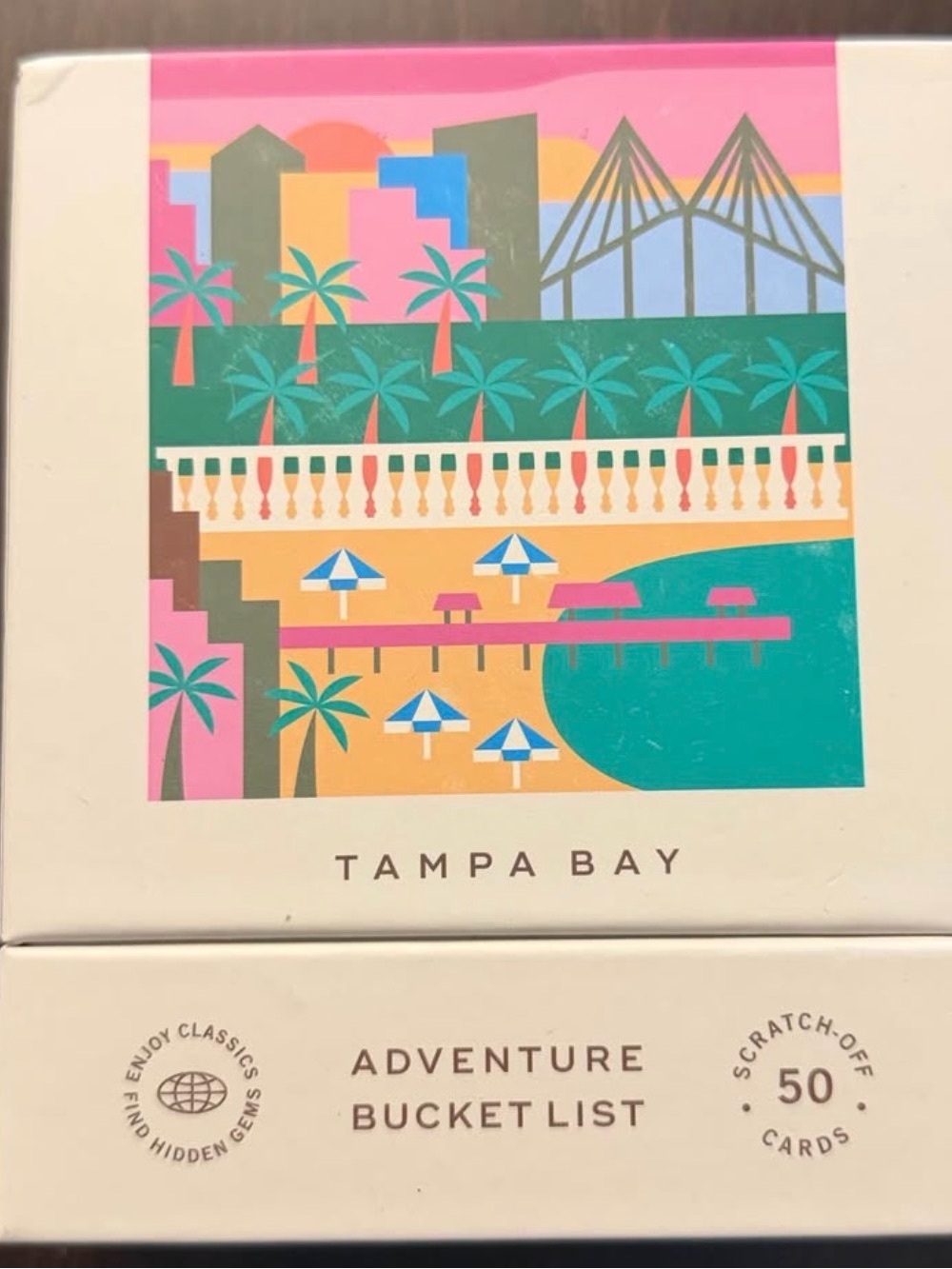Tampa Bay Adventure Bucket List Scratch-Off Cards - Colorful Coastal Art